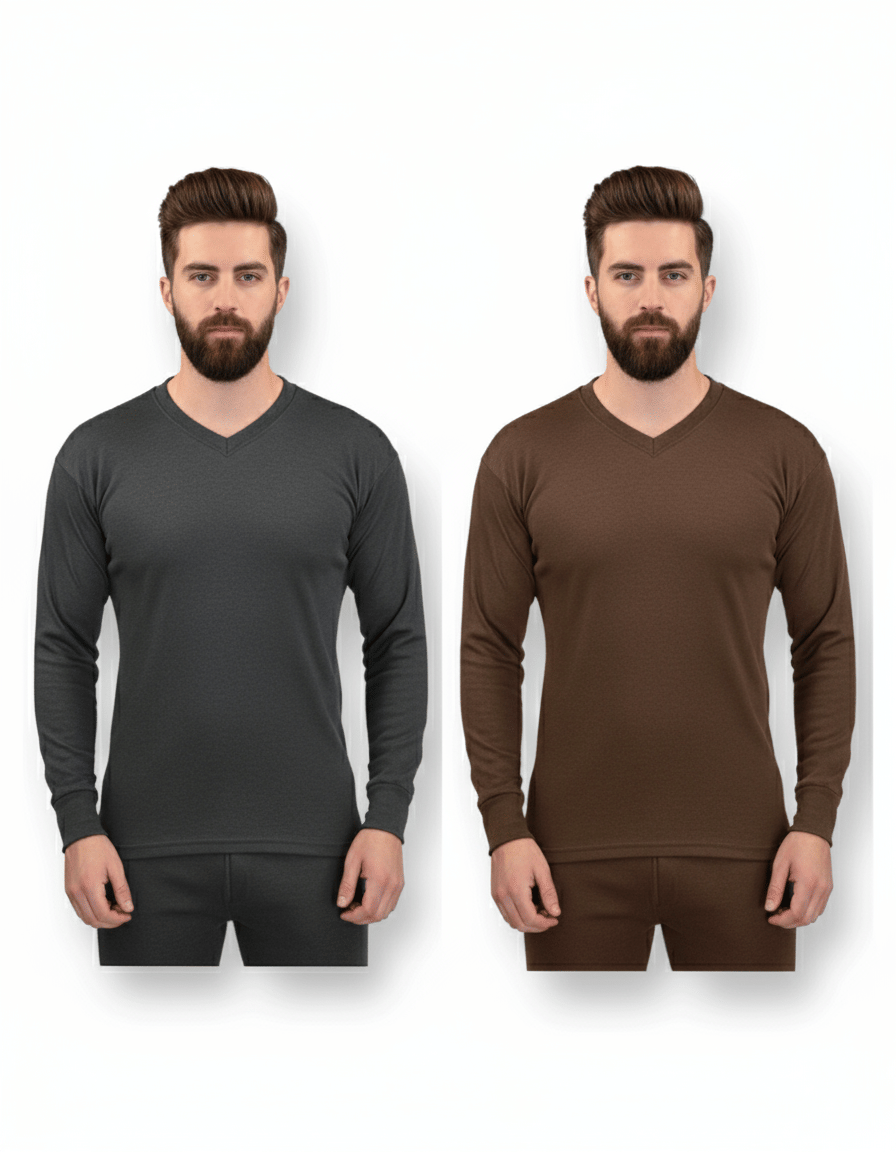 BOSS OSWAL Pack of 2 Woollen Thermal Tops For Men's ( Black )     			BOSS OSWAL Pack of 2 Woollen Thermal Tops For Men's ( Black )