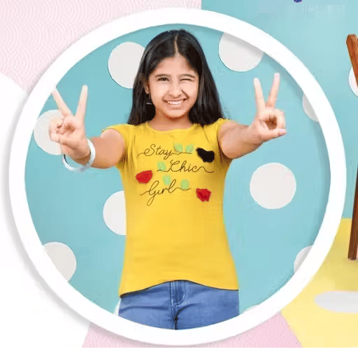     			Babylite Pack of 1 Girls Cotton Blend T-Shirt ( Yellow )