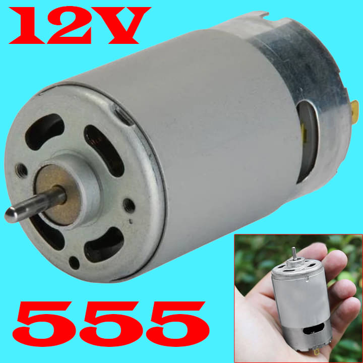 Big 2.5" 12V RS555 High RPM Torque Brushed D.C. Big Strong Motor     			Big 2.5" 12V RS555 High RPM Torque Brushed D.C. Big Strong Motor