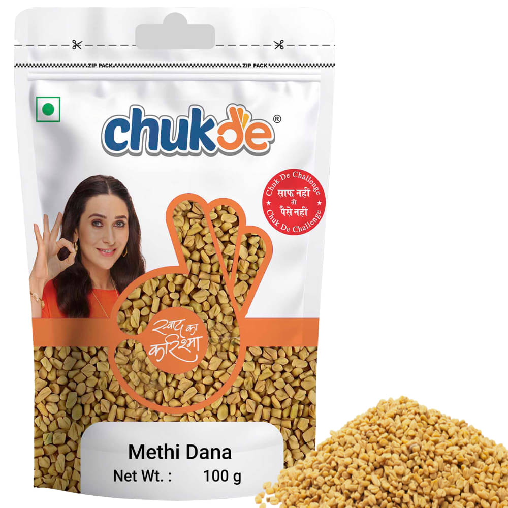 CHUKDE Methi Dana | Fenugreek Seeds 100 gm Pack of 8     			CHUKDE Methi Dana | Fenugreek Seeds 100 gm Pack of 8