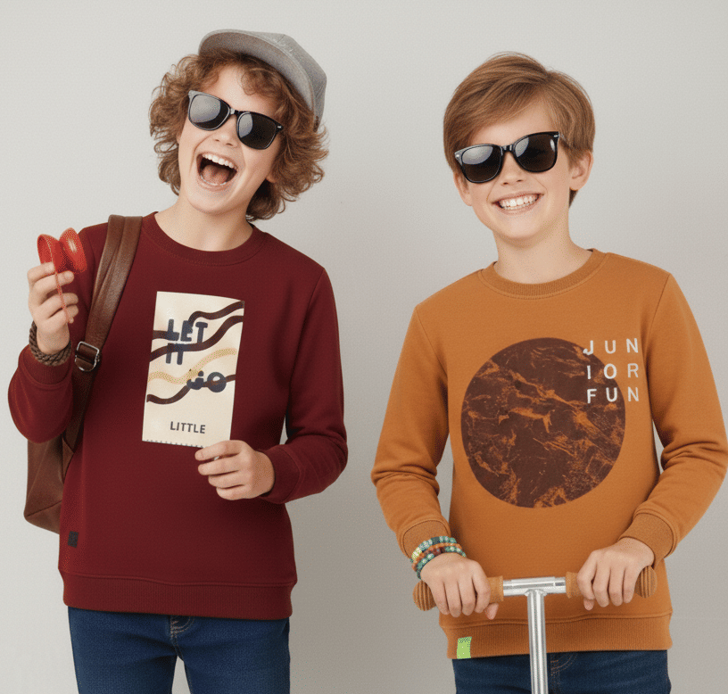     			COLOR HUNT Pack of 2 Boys Cotton Sweatshirt ( Multicolor 2 )