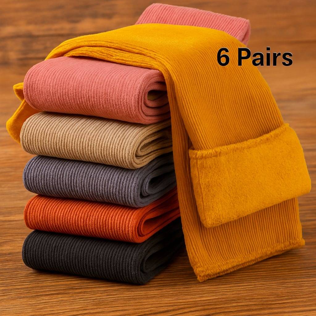     			CRANYER Pack of 6 Women's Woollen Mid Length Socks ( Multicolor )