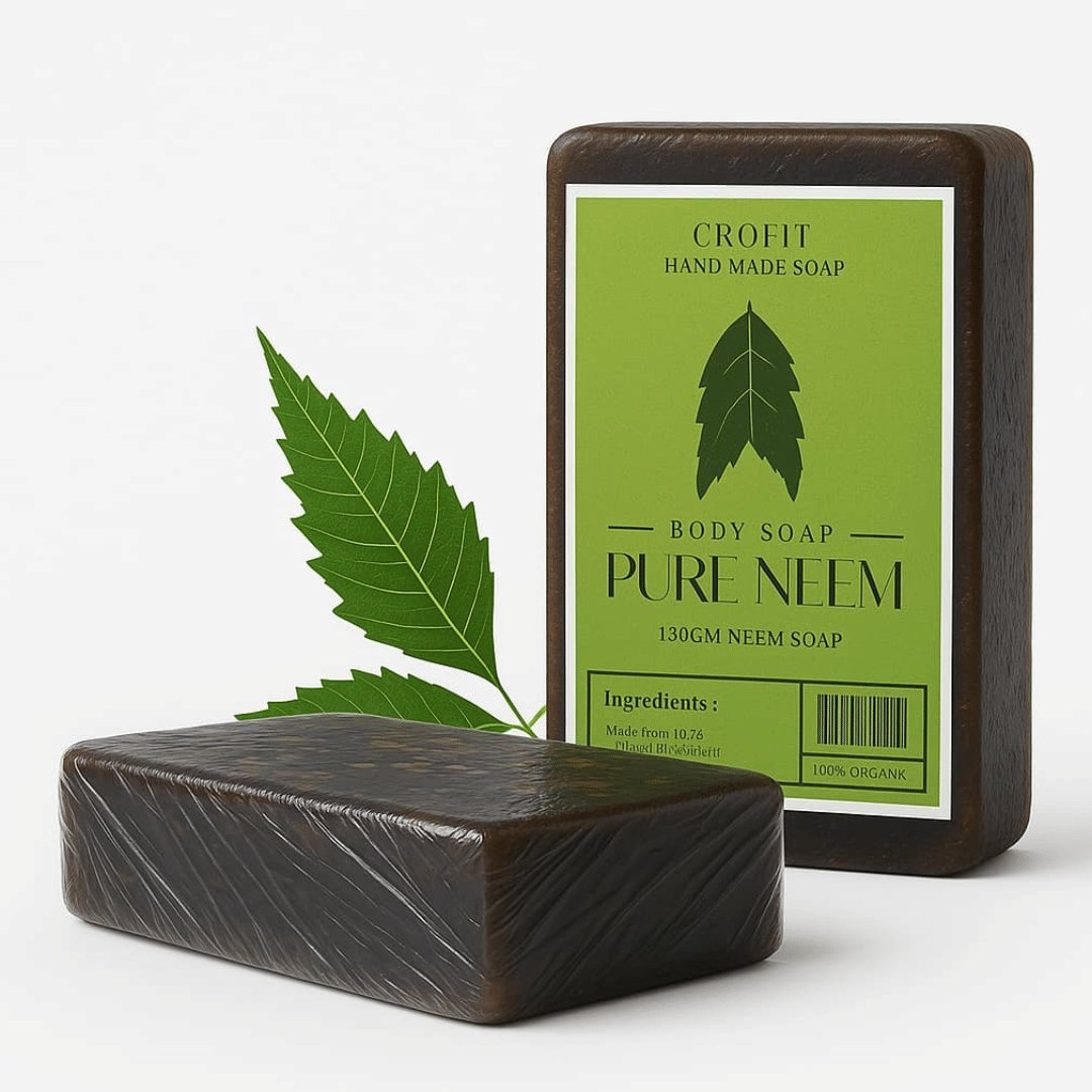 CROFIT Antibacterial Pure Neem Handmade Soap – 100% Organic Soap for All Skin Type ( Pack of 2 ) CROFIT Antibacterial Pure Neem Handmade Soap – 100% Organic Soap for All Skin Type ( Pack of 2 )