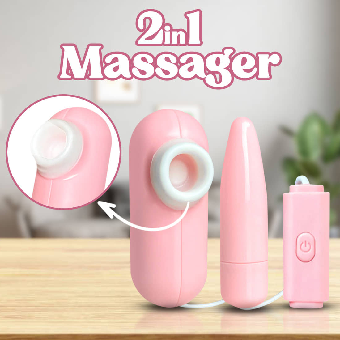 Calmras 2-in1 Sucker Egg Portable Manual Massager