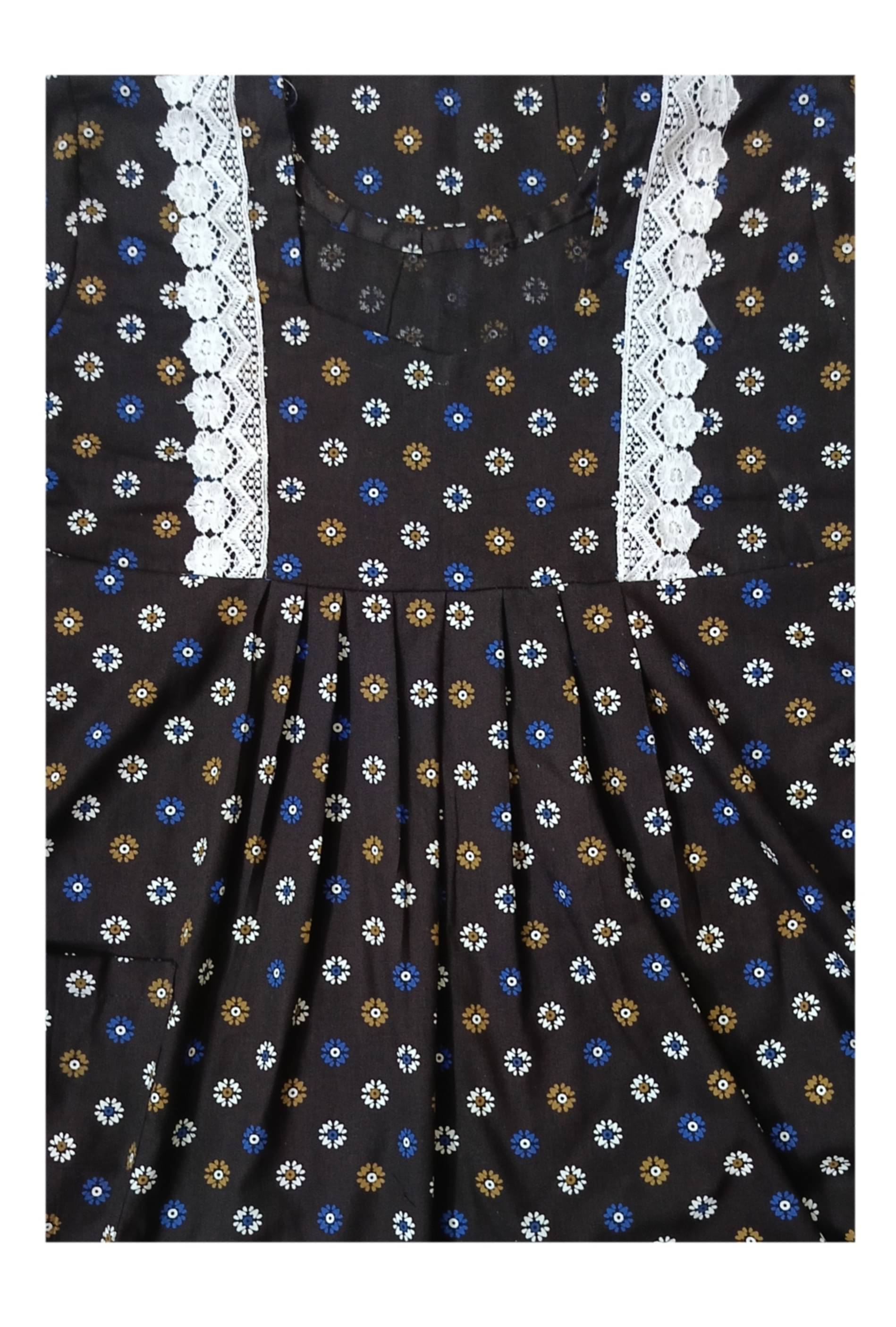     			DEVANSH TRENDS Cotton Printed Women Regular Nighty ( Coffee )