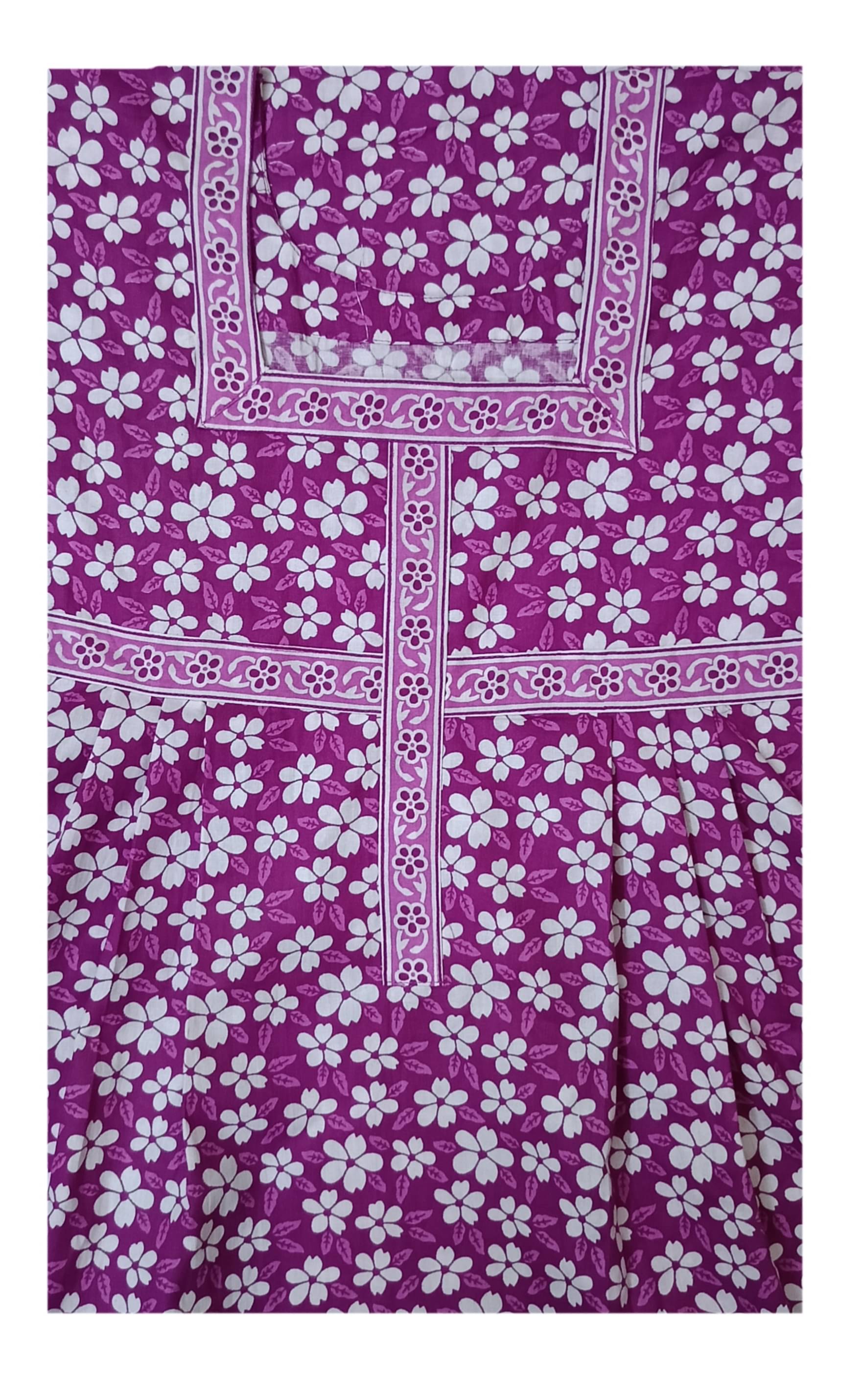     			DEVANSH TRENDS Cotton Printed Women Regular Nighty ( Purple )