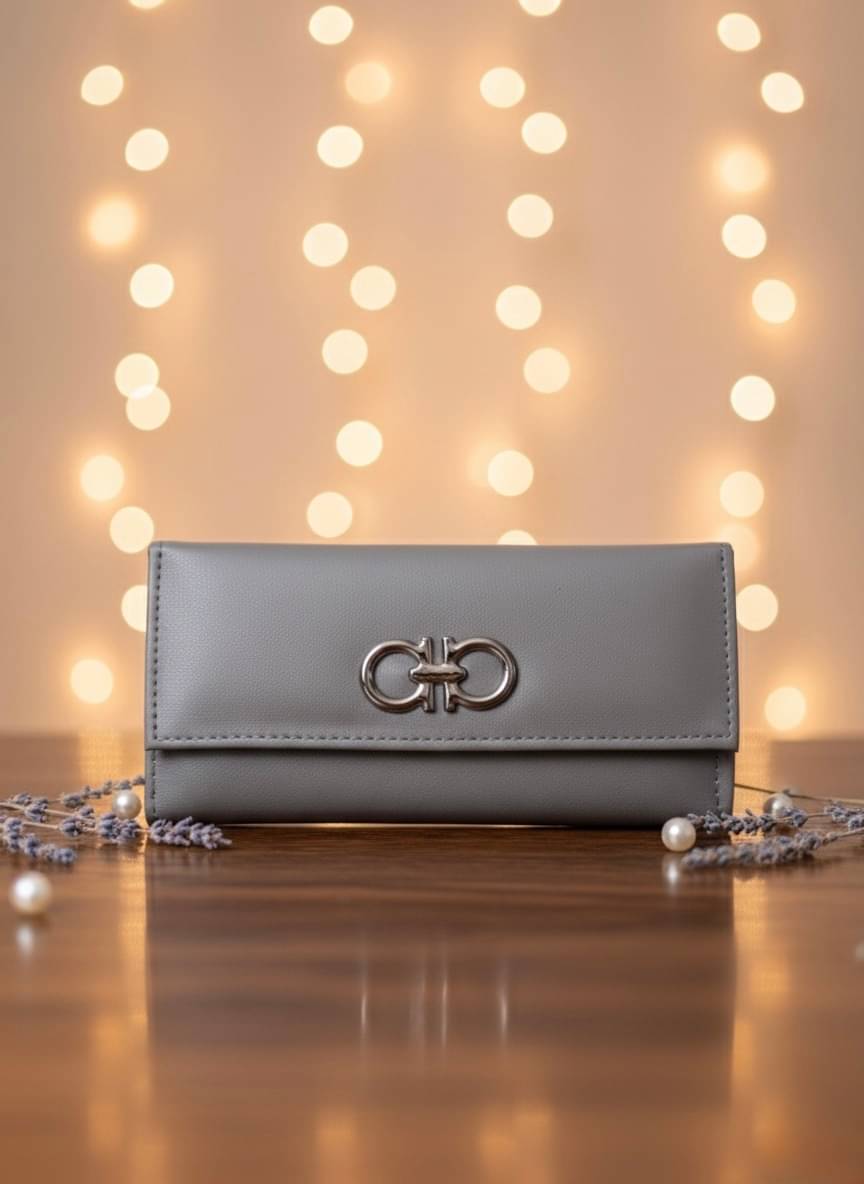     			De Elmore Handheld Bag Faux Leather Set of 1 ( Dark Grey )