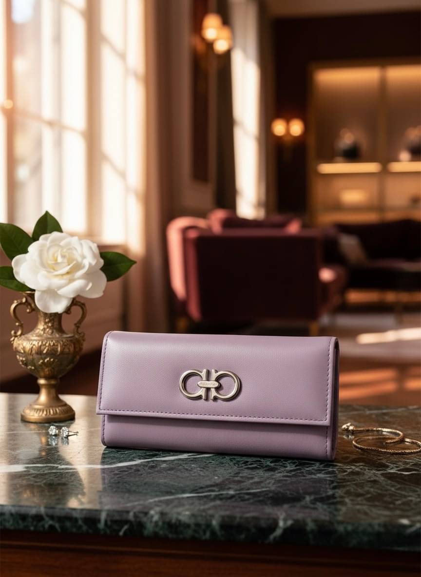     			De Elmore Handheld Bag PU Set of 1 ( Purple )