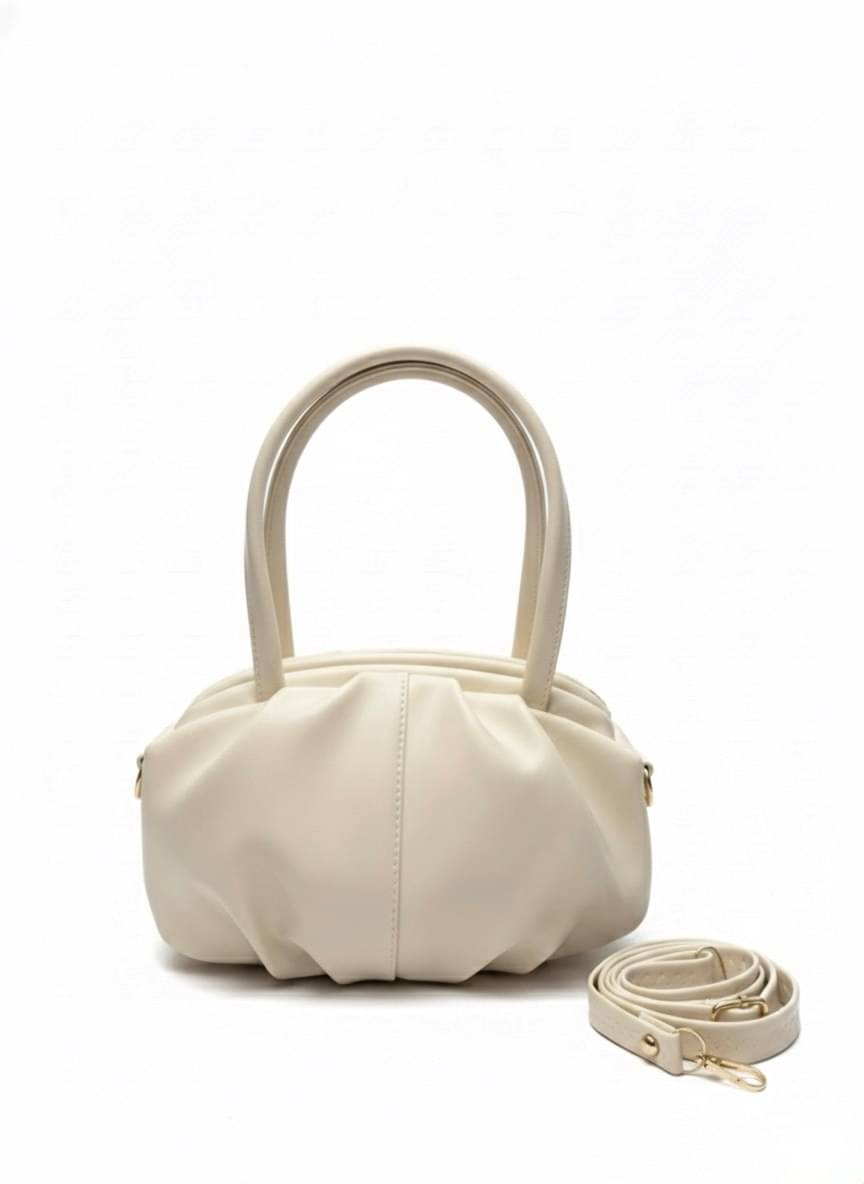     			De Elmore Sling Bag PU Set of 1 ( White,Off White )