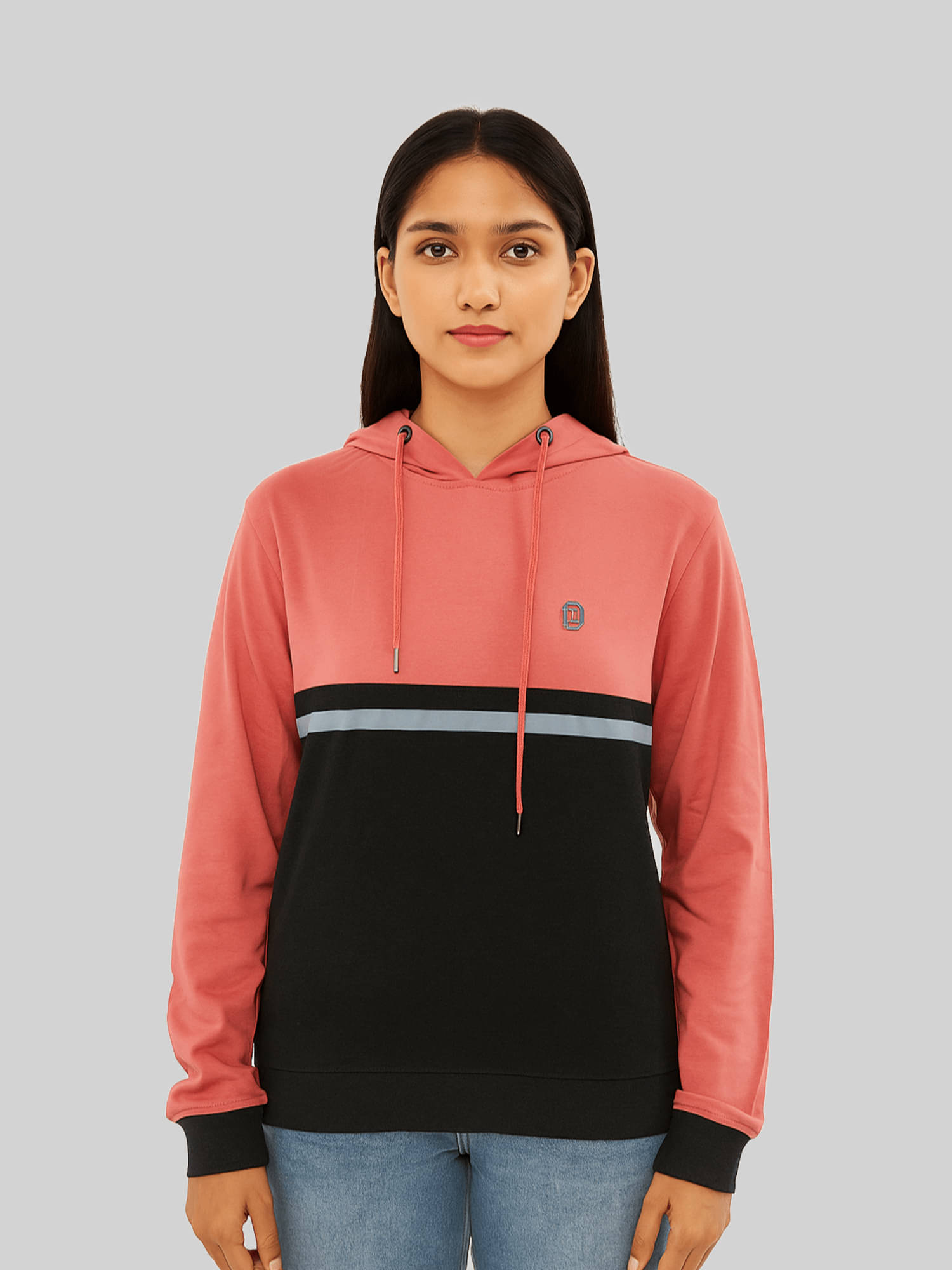     			Dollar Women Cotton Hooded Sweatshirt For Heavy Winters ( Pink )