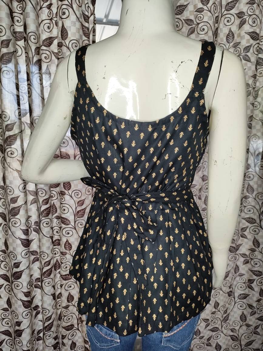 Fargin Women's Rayon Cape Top ( Black )     			Fargin Women's Rayon Cape Top ( Black )