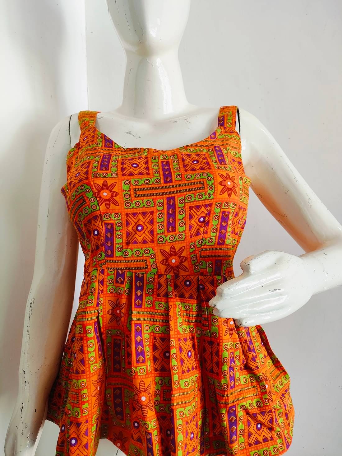 Fargin Women's Rayon Cape Top ( Orange )     			Fargin Women's Rayon Cape Top ( Orange )