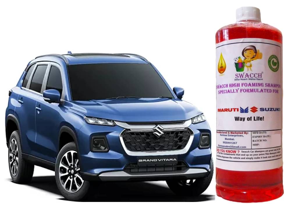 High Foaming Car Shampoo Formulated For Maruti Suzuki Grand Vitara I Non-Toxic Formula I Ph Balanced I Super Saver Pack I Premium Wax Formulation I Glossy & Shine I 1 Litre     			High Foaming Car Shampoo Formulated For Maruti Suzuki Grand Vitara I Non-Toxic Formula I Ph Balanced I Super Saver Pack I Premium Wax Formulation I Glossy & Shine I 1 Litre