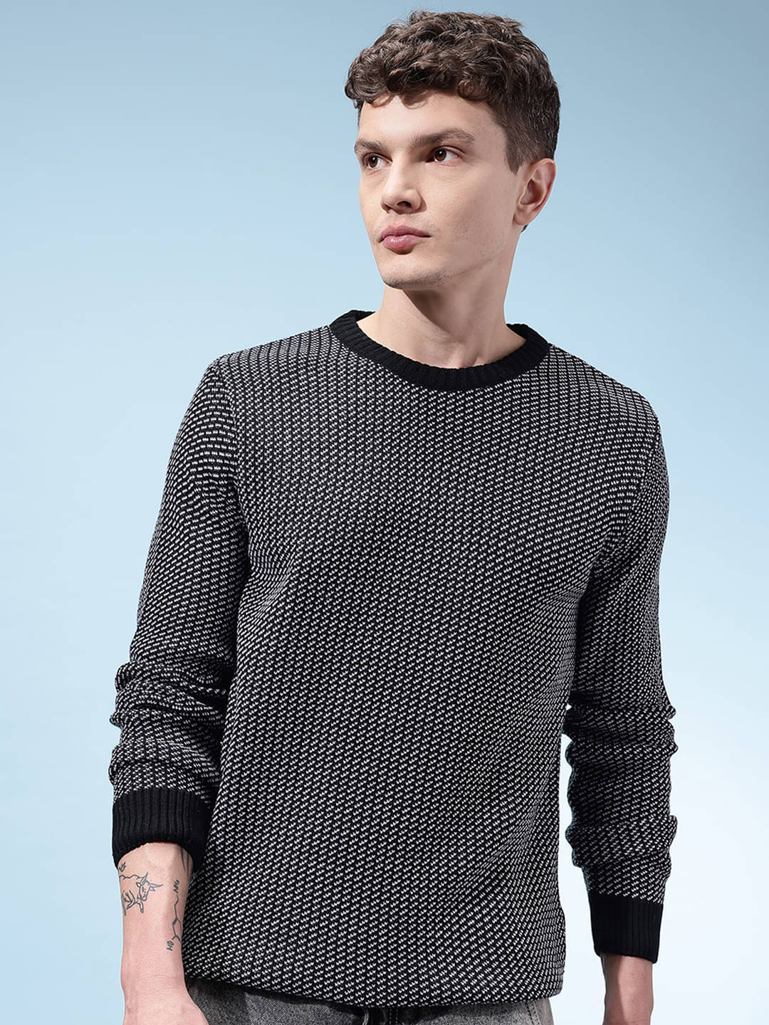KASMA Acrylic Round Neck Men's Full Sleeves Pullover Sweater - Black ( Pack of 1 )     			KASMA Acrylic Round Neck Men's Full Sleeves Pullover Sweater - Black ( Pack of 1 )