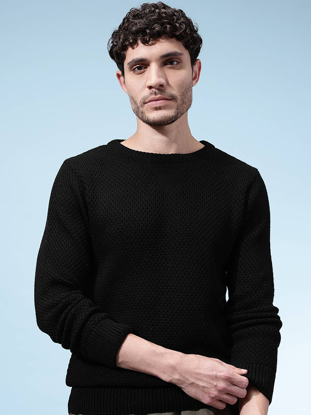 KASMA Acrylic Round Neck Men's Full Sleeves Pullover Sweater - Black ( Pack of 1 )     			KASMA Acrylic Round Neck Men's Full Sleeves Pullover Sweater - Black ( Pack of 1 )