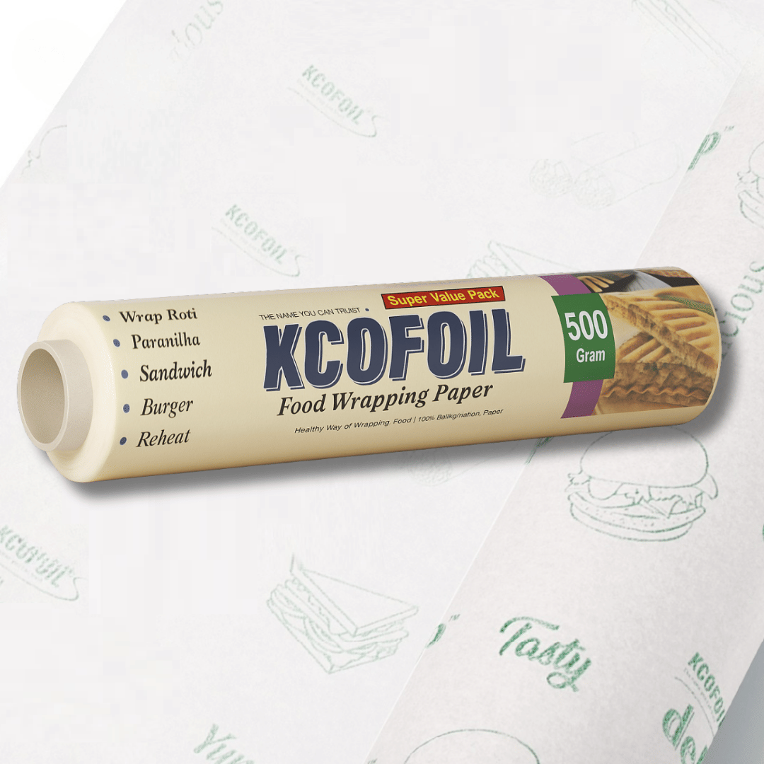     			Kcofoil 500GM Food Wrapping Paper | Butter Paper for Roti Parchment Paper | Food Grade Parchment Paper