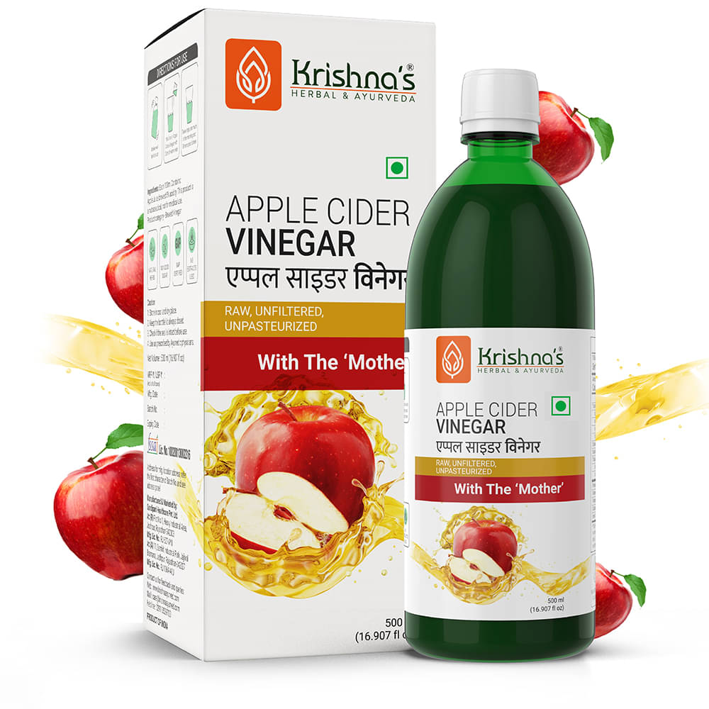 Krishna's Herbal & Ayurveda Apple Cider Vinegar, 500 ml     			Krishna's Herbal & Ayurveda Apple Cider Vinegar, 500 ml