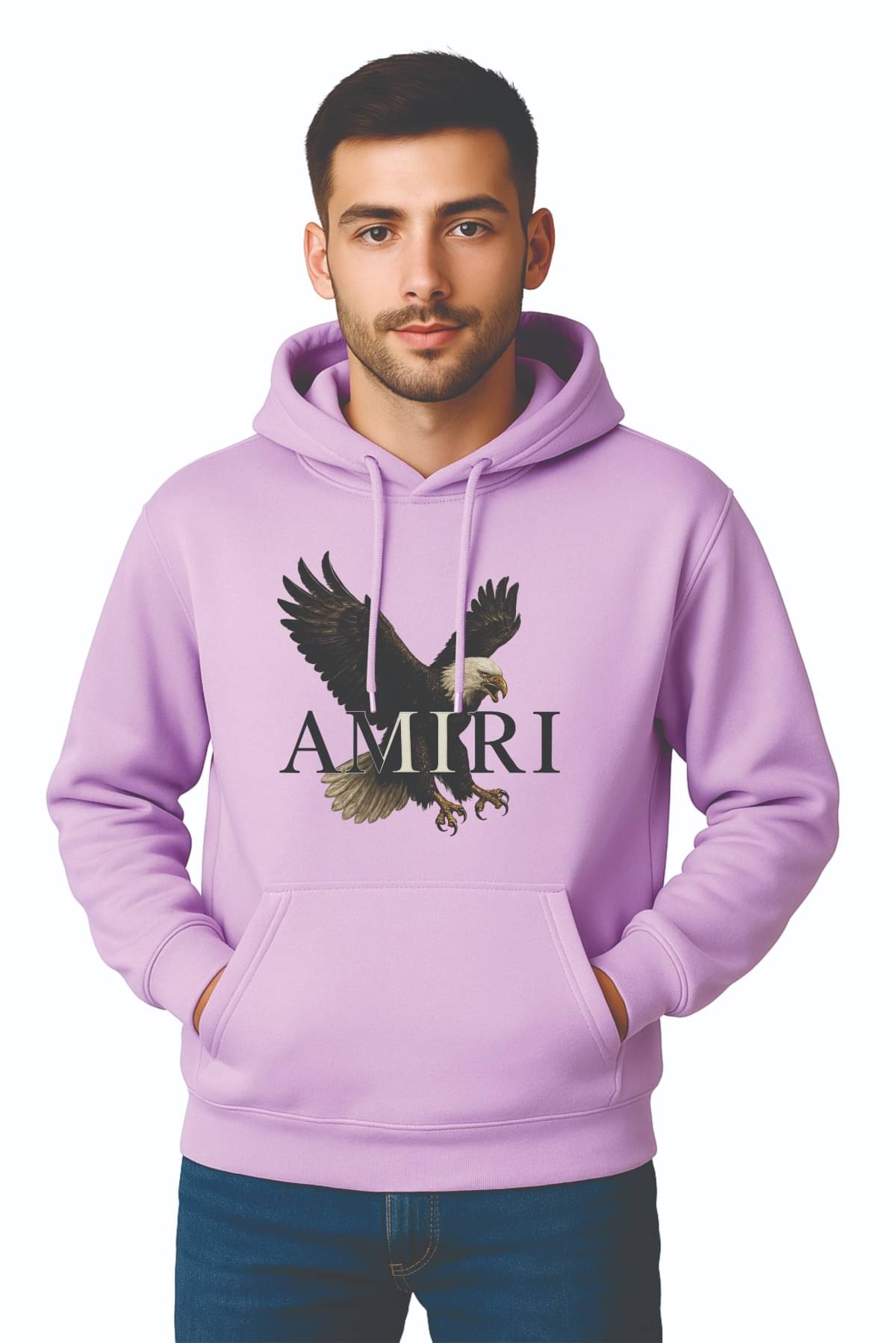     			Love Fashion Cotton Blend Hooded Men's Sweatshirt - Lavender ( Pack of 1 )