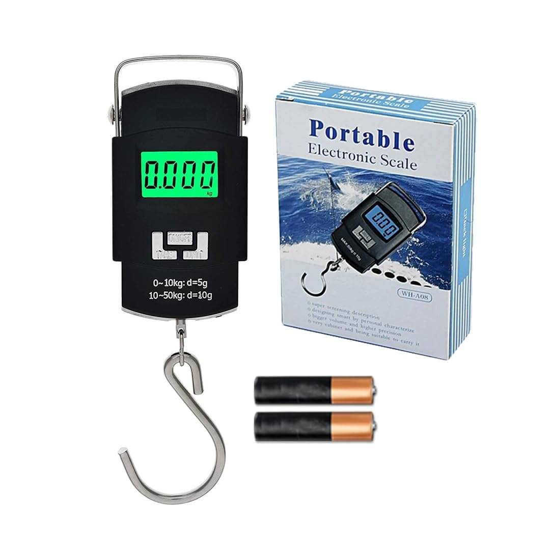     			MAGNIQUE 1 Pc 50kg Digital Luggage Weighing Scale. Portable Electronic Weight Machine for Travel & Flights. LCD Display. Accurate, Lightweight, Handheld Luggage Scale for Bags, Suitcases, Home, Airport Use.