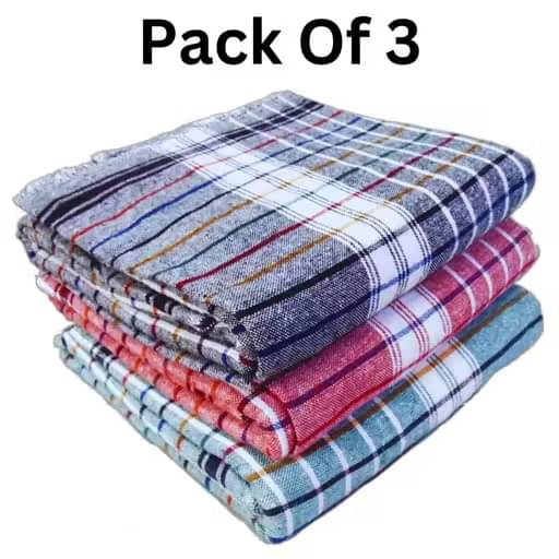 MAHAMAYA FABRICS & FASHION Pack of 3 Cotton Below 300 -GSM Bath Towel ( Multicolor )     			MAHAMAYA FABRICS & FASHION Pack of 3 Cotton Below 300 -GSM Bath Towel ( Multicolor )