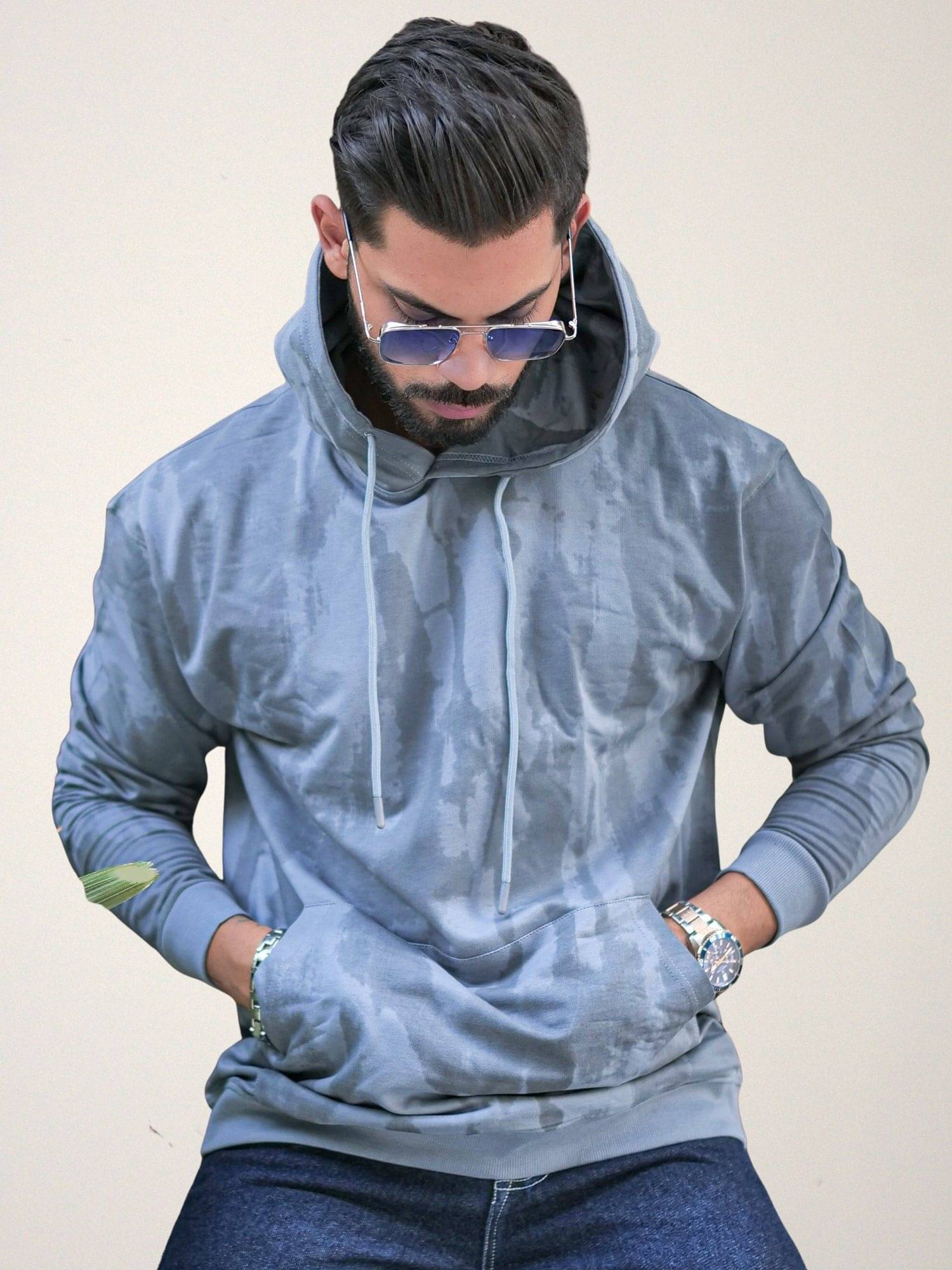 Maniac Cotton Blend Hooded Men's Sweatshirt - Grey ( Pack of 1 ) Maniac Cotton Blend Hooded Men's Sweatshirt - Grey ( Pack of 1 )