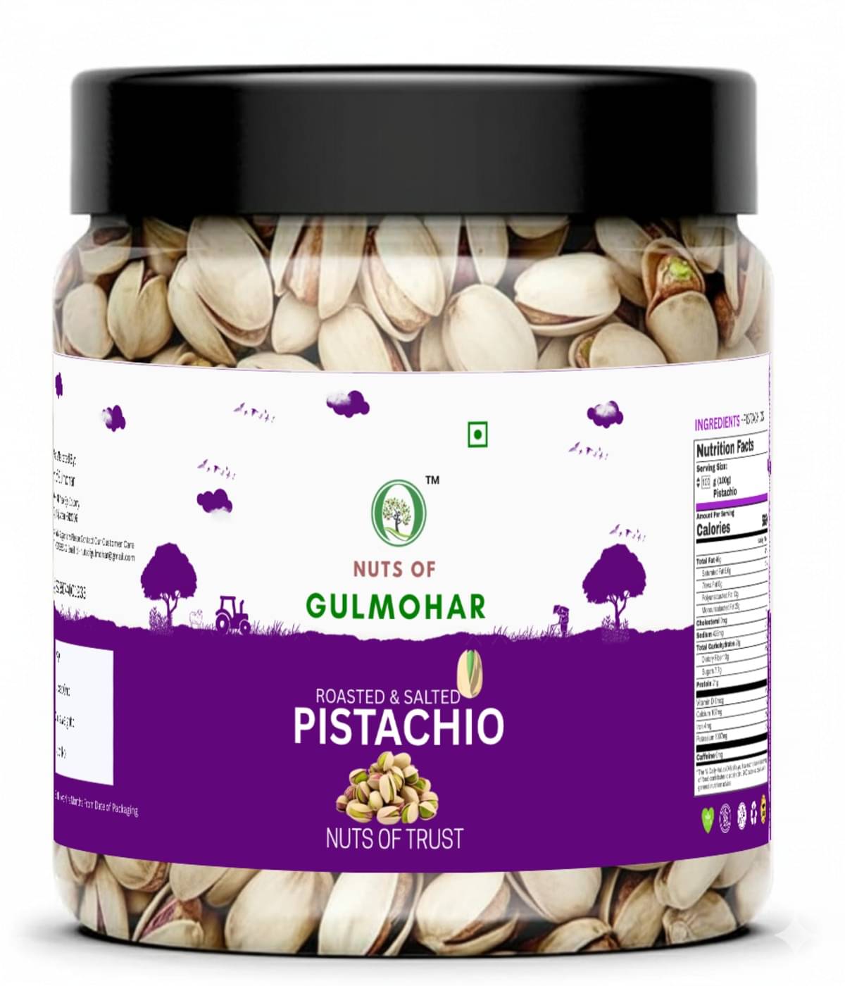 Nuts of gulmohar Roasted & Salted Pistachios 250 g     			Nuts of gulmohar Roasted & Salted Pistachios 250 g