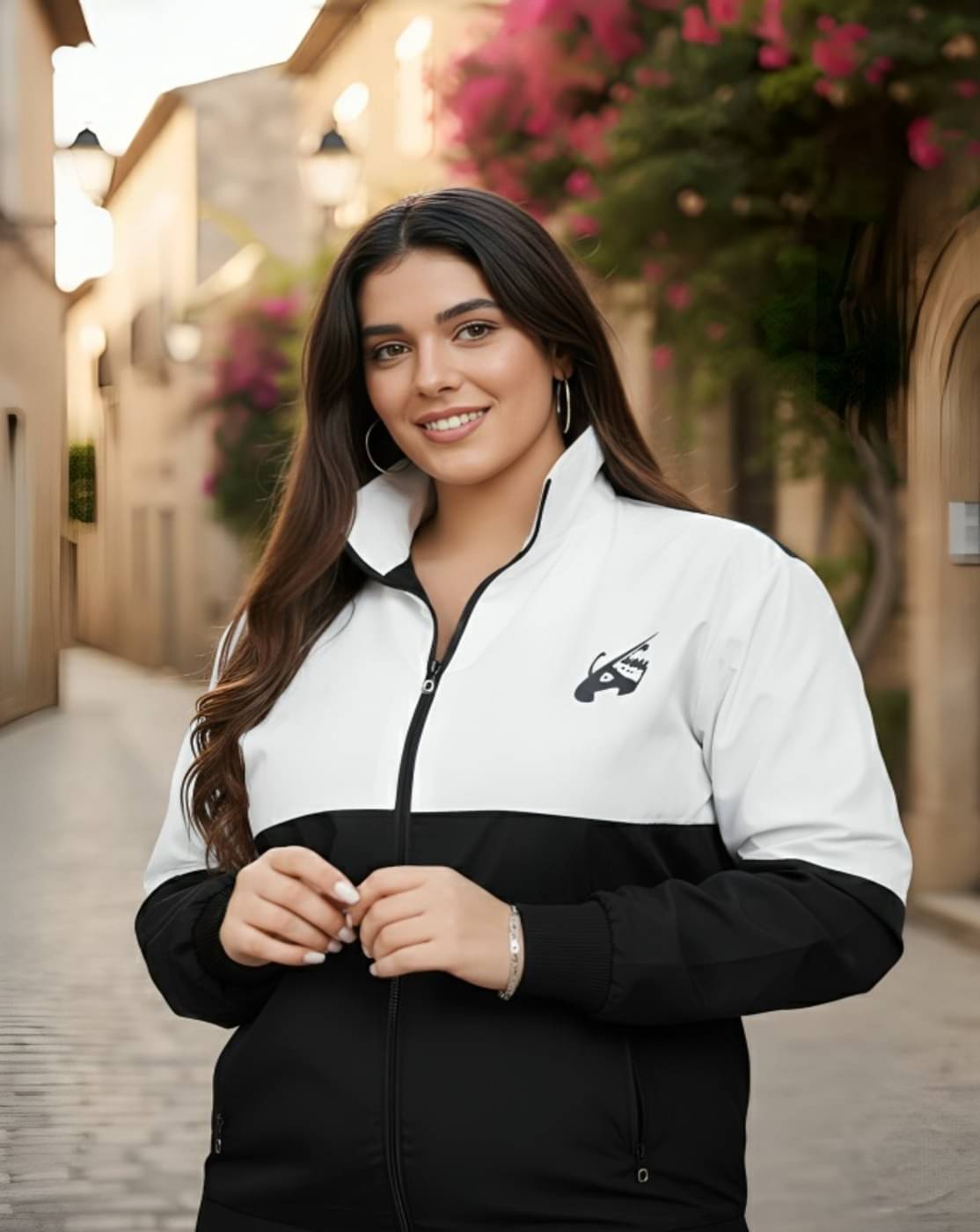     			PLUS PARADISE Women High Neck Bomber Jacket ( Multi Color )