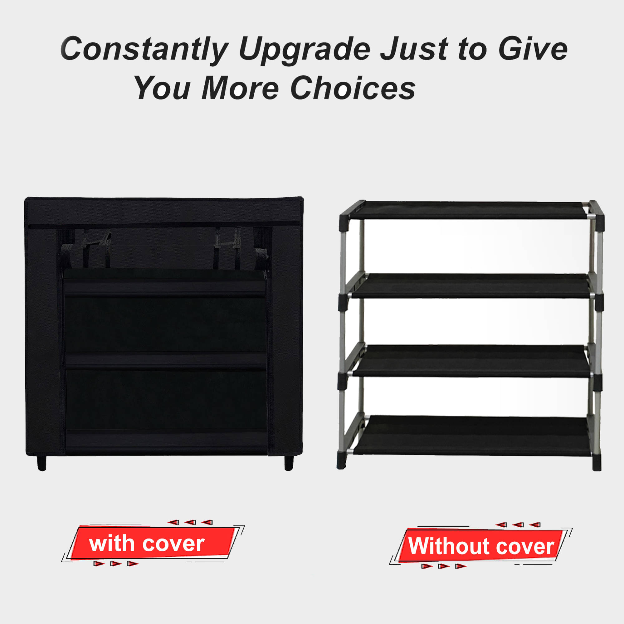     			Premium Steel Frame Wardrobe with Elegant Fabric Cover