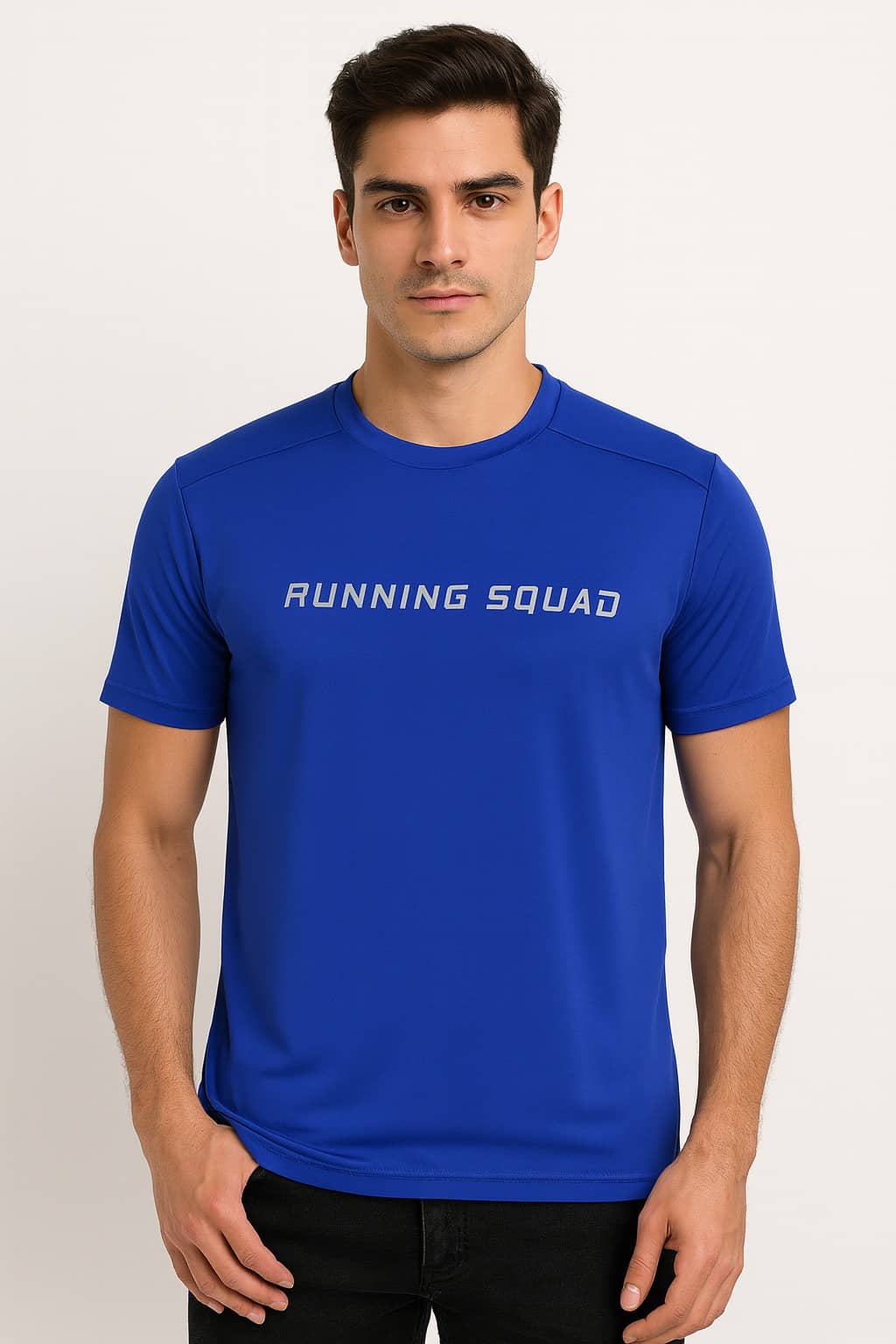 RF RAVES Men Polyester Regular Fit Printed T-Shirt ( Blue )