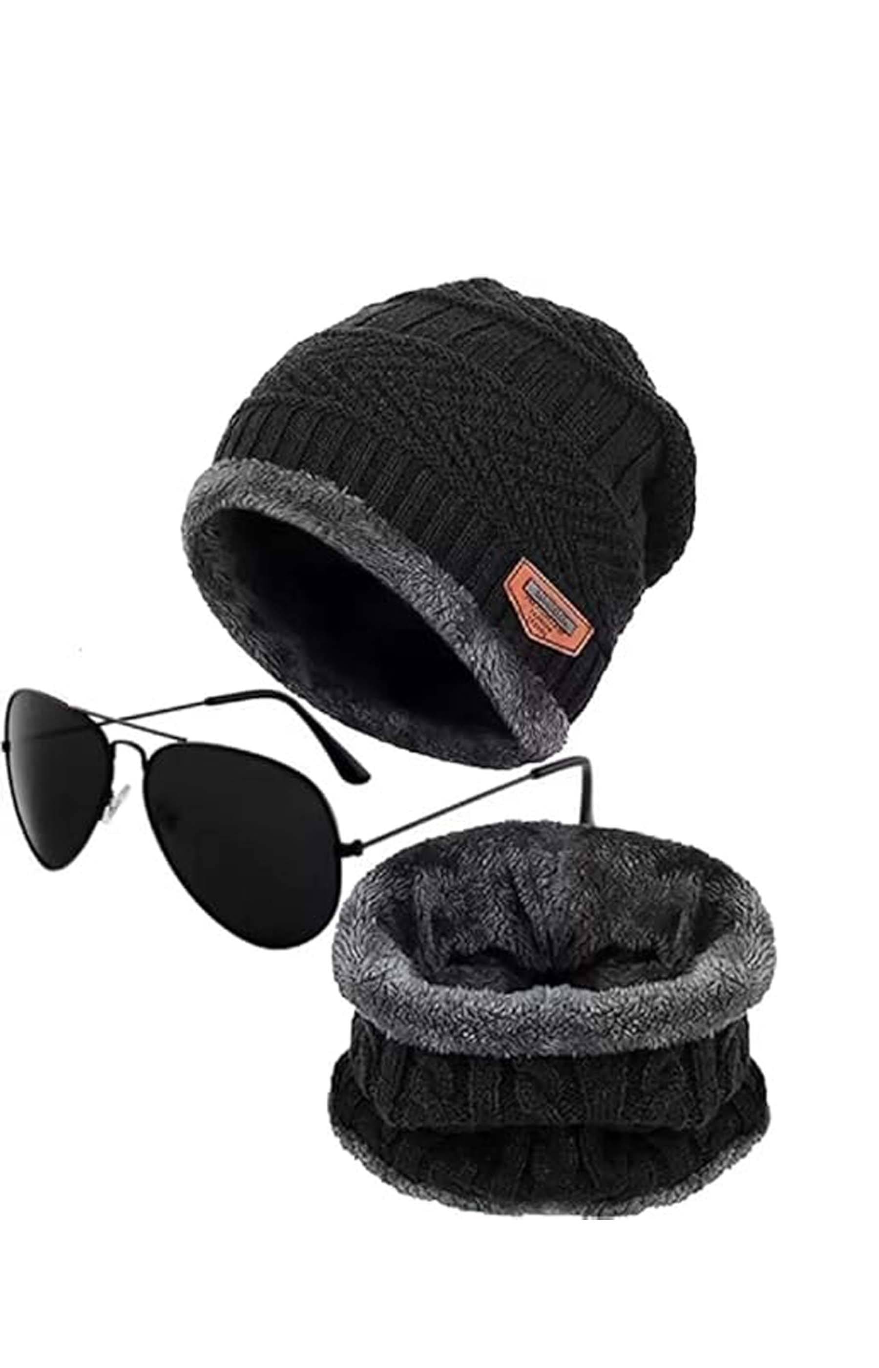 RHYLOZ Pack of 2 Woollen Men's Headwrap ( Black ) RHYLOZ Pack of 2 Woollen Men's Headwrap ( Black )
