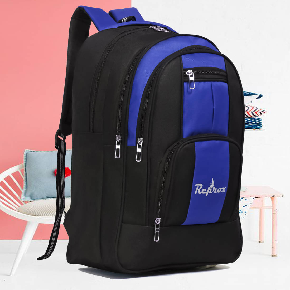     			Reprox 40 Ltrs Polyester Backpack *For Men ( Blue )