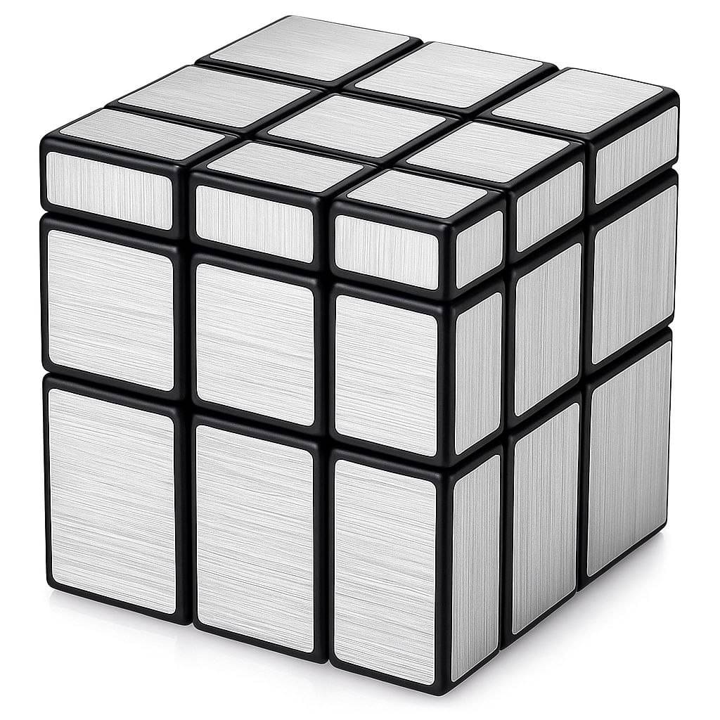 RubikCube 3x3x3 Silver Mirror Magic Speed Cube Speedy Stress Buster Brainstorming Puzzle for Kids & Adults     			RubikCube 3x3x3 Silver Mirror Magic Speed Cube Speedy Stress Buster Brainstorming Puzzle for Kids & Adults