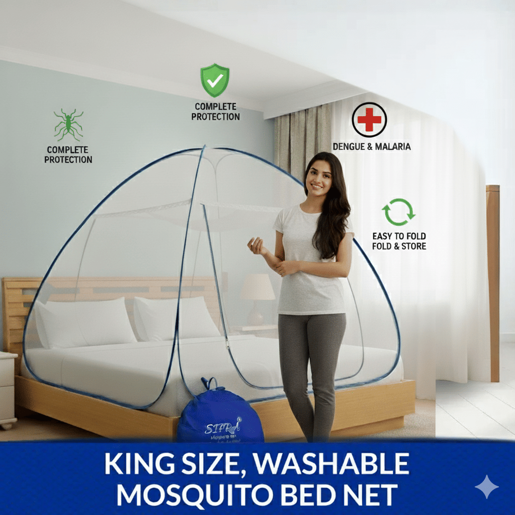     			SIFRA - White HDPE - High Density Poly Ethylene Tent Mosquito Net ( Pack of 1 )