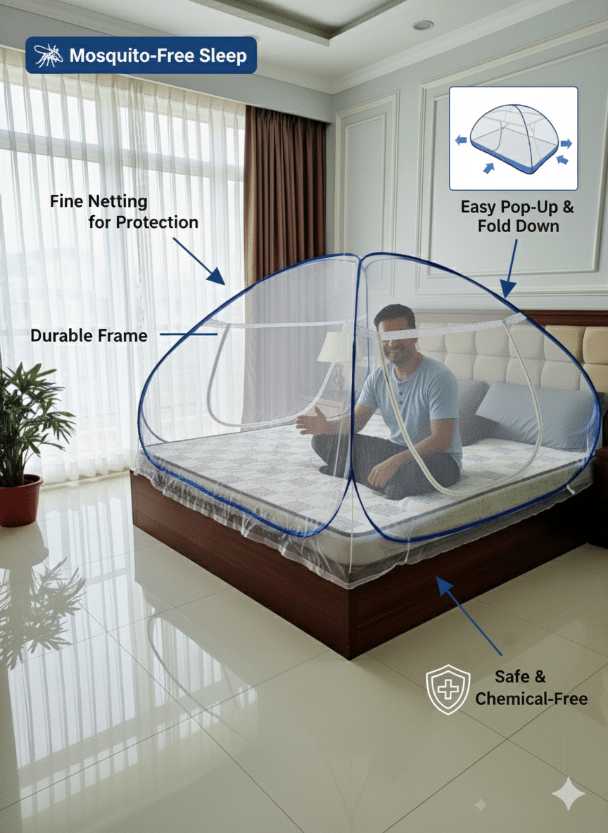     			SIFRA - White HDPE - High Density Poly Ethylene Tent Mosquito Net ( Pack of 1 )