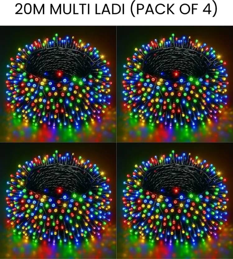     			SPARKWORLD Multicolor 20M String Light ( Pack of 4 )