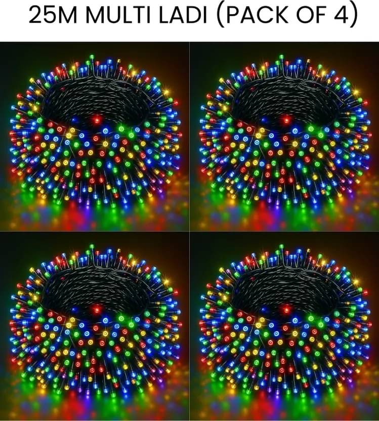     			SPARKWORLD Multicolor 25M String Light ( Pack of 4 )