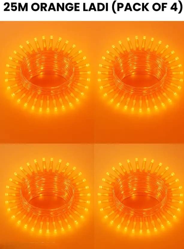     			SPARKWORLD Orange 25M String Light ( Pack of 4 )