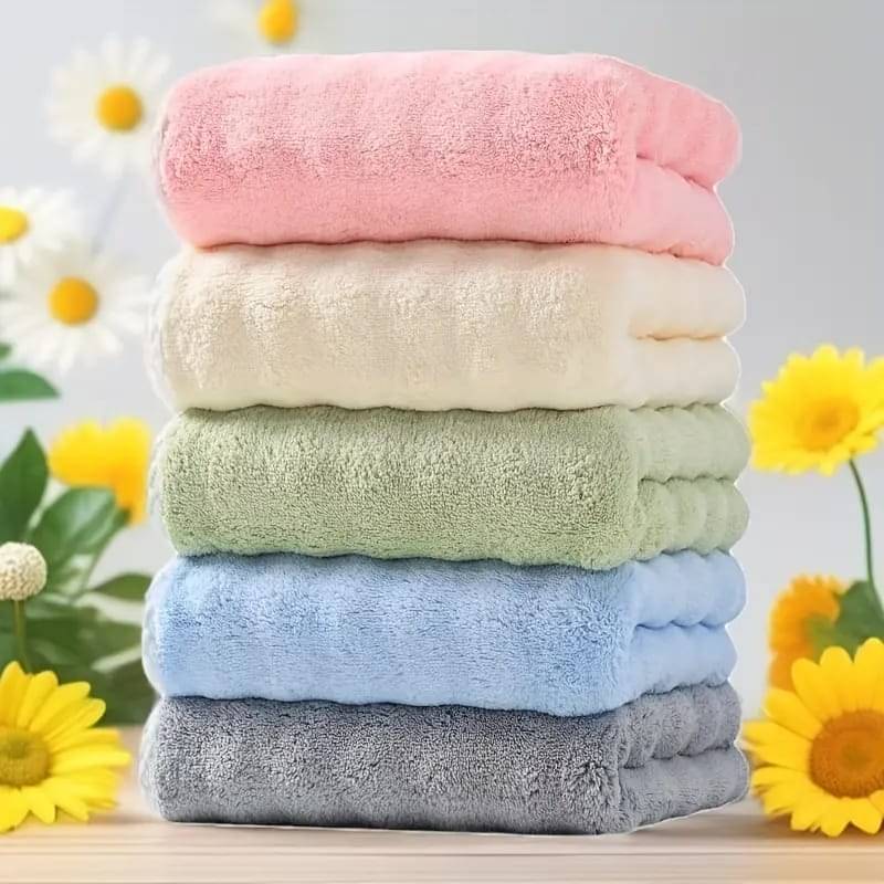     			Satisfyn Pack of 2 Microfibre 475 -GSM Bath Towel ( Multicolor )
