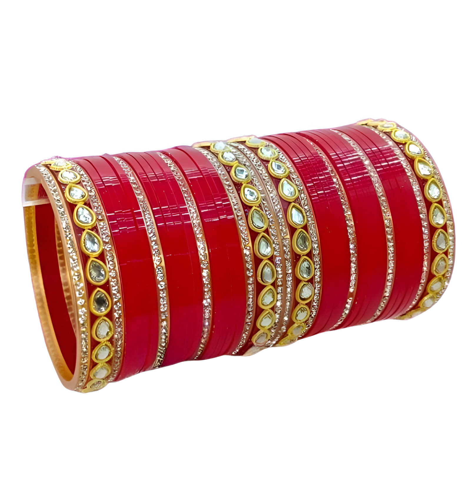Shiv Supplier Red Bangle Set ( Pack of 40 )     			Shiv Supplier Red Bangle Set ( Pack of 40 )
