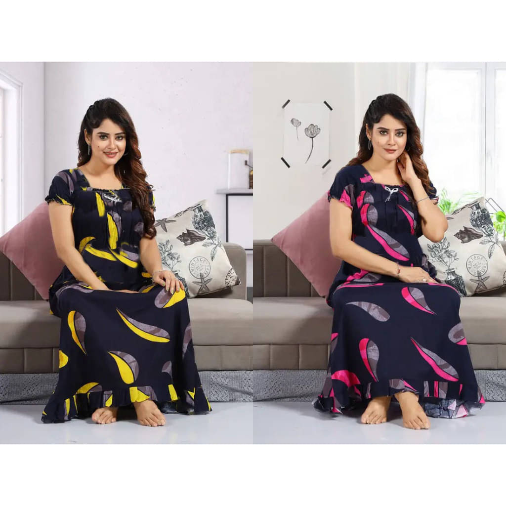 Shopping Star Cotton Printed Women Regular Nighty ( Multicolor 1 )     			Shopping Star Cotton Printed Women Regular Nighty ( Multicolor 1 )