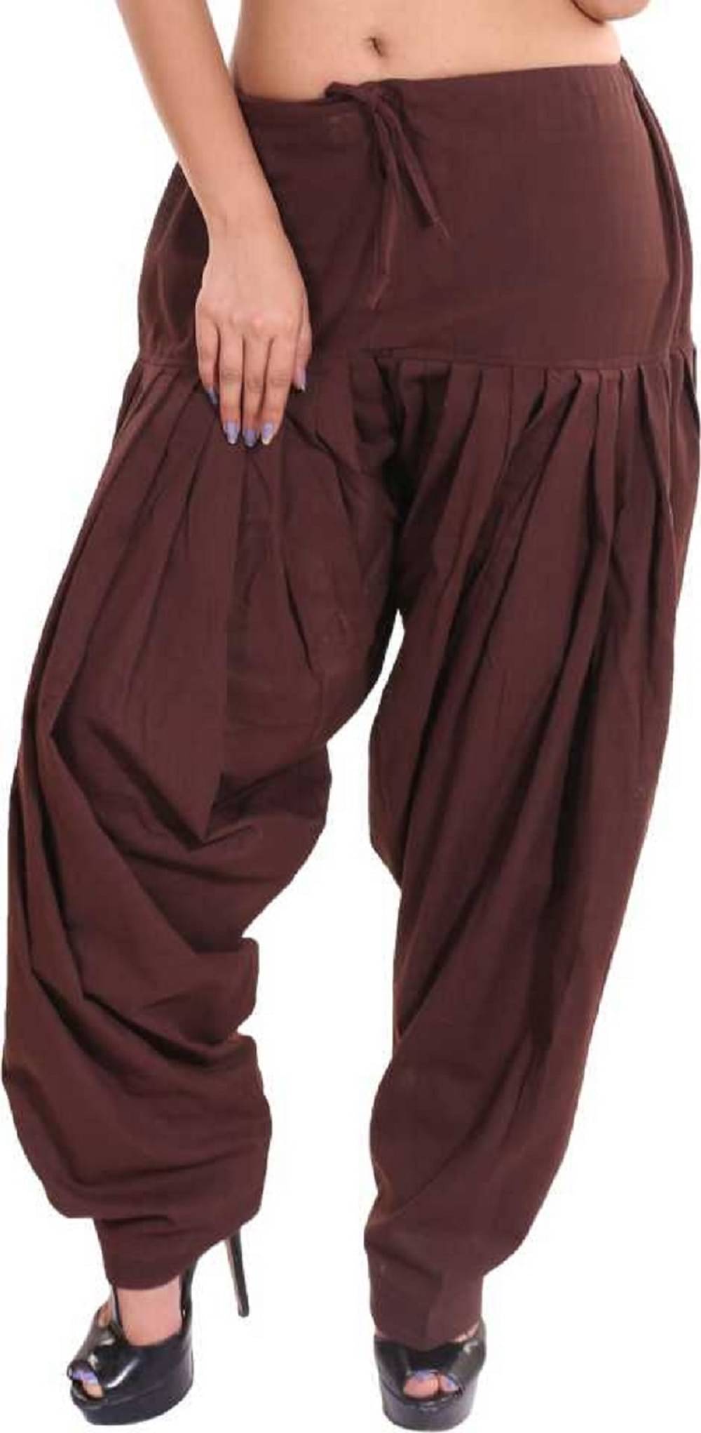     			Skandas Trendz Pack of 1 Cotton Women Patiala Salwar ( Brown )
