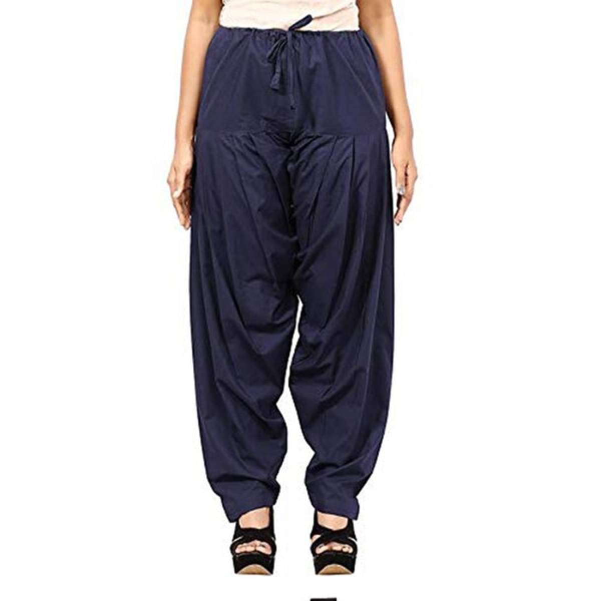     			Skandas Trendz Pack of 1 Cotton Women Patiala Salwar ( Navy Blue )