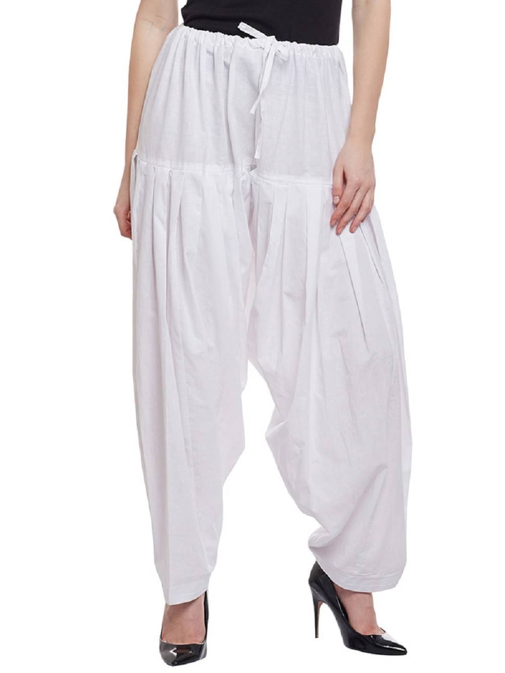     			Skandas Trendz Pack of 1 Cotton Women Patiala Salwar ( White )