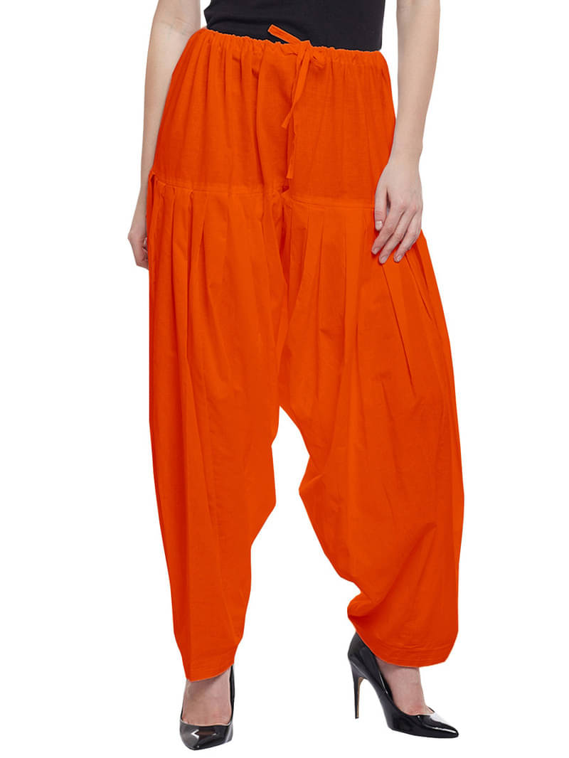     			Skandas Trendz Pack of 1 Cotton Women Patiala Salwar ( Orange )