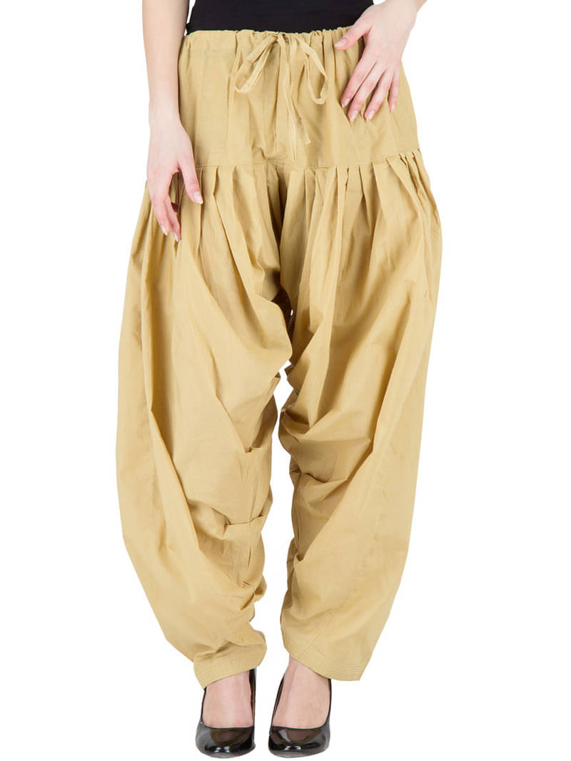     			Skandas Trendz Pack of 1 Cotton Women Patiala Salwar ( Beige )