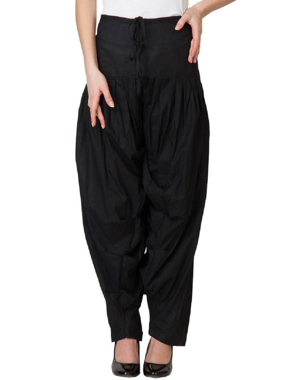     			Skandas Trendz Pack of 1 Cotton Women Patiala Salwar ( Black )