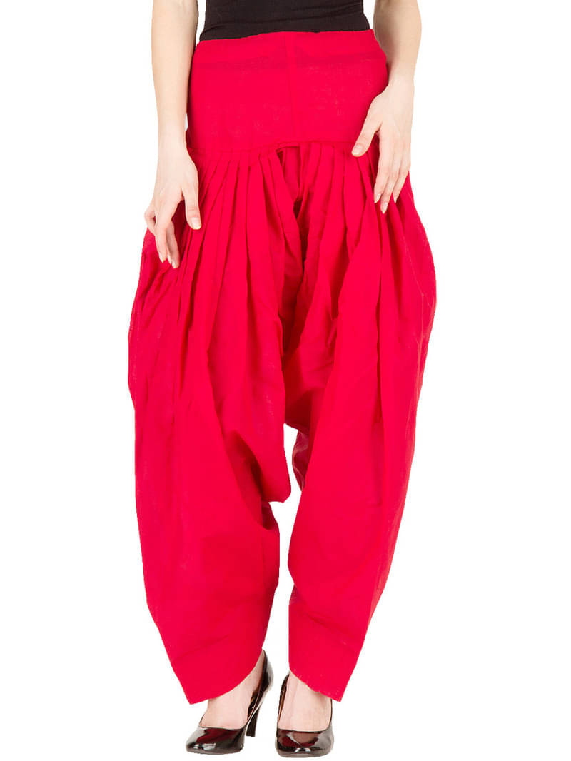     			Skandas Trendz Pack of 1 Cotton Women Patiala Salwar ( Red )