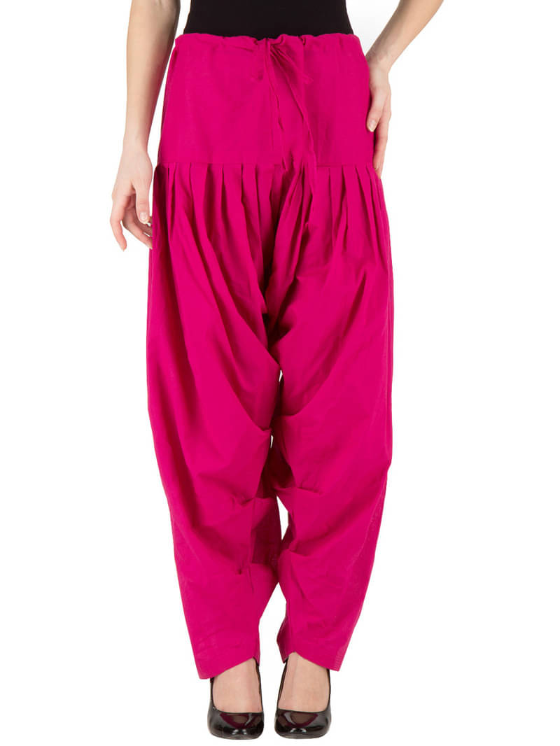     			Skandas Trendz Pack of 1 Cotton Women Patiala Salwar ( Pink )