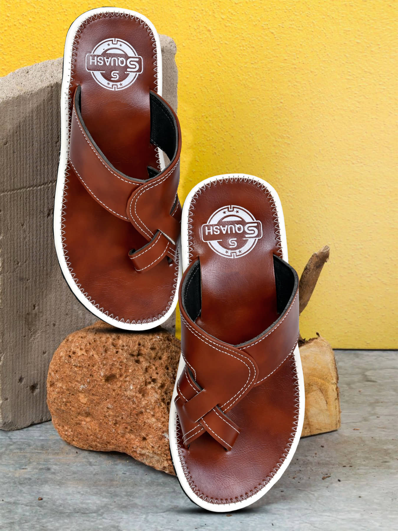 Squash Brown Men's Thong Flip Flop