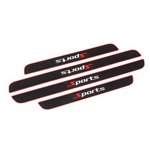 SureStrive SPORT  LOGO Car Door Sill Plate PVC Soft Rubber Scuff Guard Universal Car Door Entry Decoration Stickers Anti-Scratch Welcome Pedal Protector Red & Black Color for Kia Tasman All Model Set of-4     			SureStrive SPORT  LOGO Car Door Sill Plate PVC Soft Rubber Scuff Guard Universal Car Door Entry Decoration Stickers Anti-Scratch Welcome Pedal Protector Red & Black Color for Kia Tasman All Model Set of-4